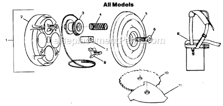 Page A Diagram and Parts List for 670  Weed Eater Trimmer